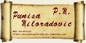 Puniša Miloradović vizit kartica